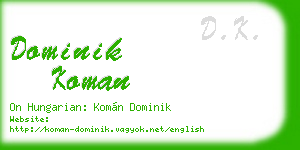 dominik koman business card